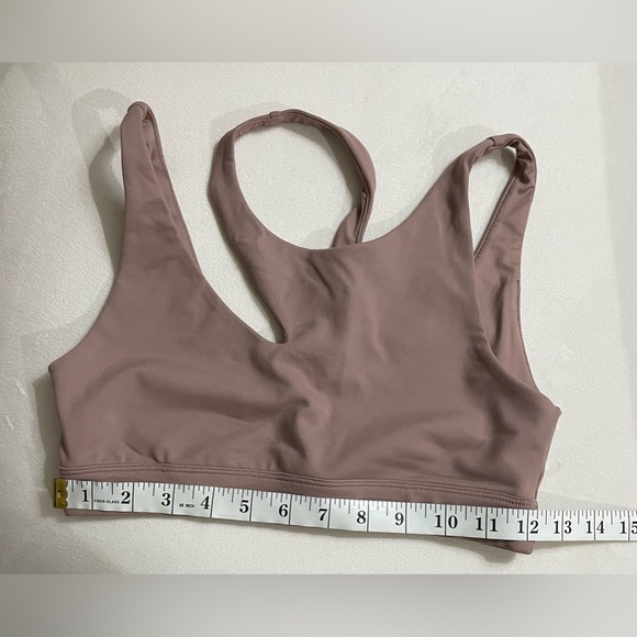 NWOT Alo Yoga Peak Bra Dust Pink Brown Tones Size S - Picture 7 of 8